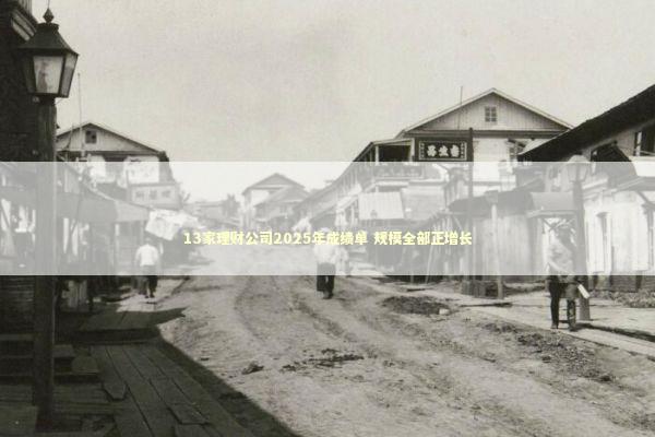 13家理财公司2025年成绩单 规模全部正增长