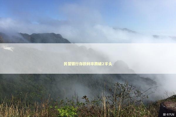 民营银行存款利率跌破2字头