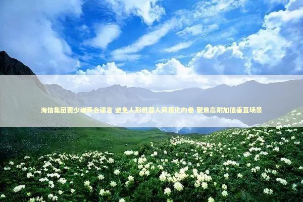 海信集团贾少谦两会建言 避免人形机器人同质化内卷 聚焦高附加值垂直场景