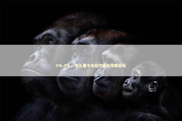 5%－5%，怎么看今年经济增长预期目标