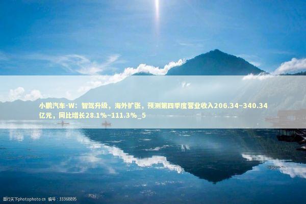 小鹏汽车-W：智驾升级，海外扩张，预测第四季度营业收入206.34~340.34亿元，同比增长28.1%~111.3%_5