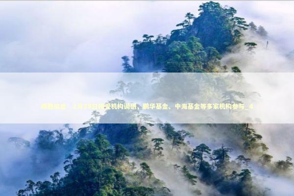 威胜信息：2月28日接受机构调研，鹏华基金、中海基金等多家机构参与_4